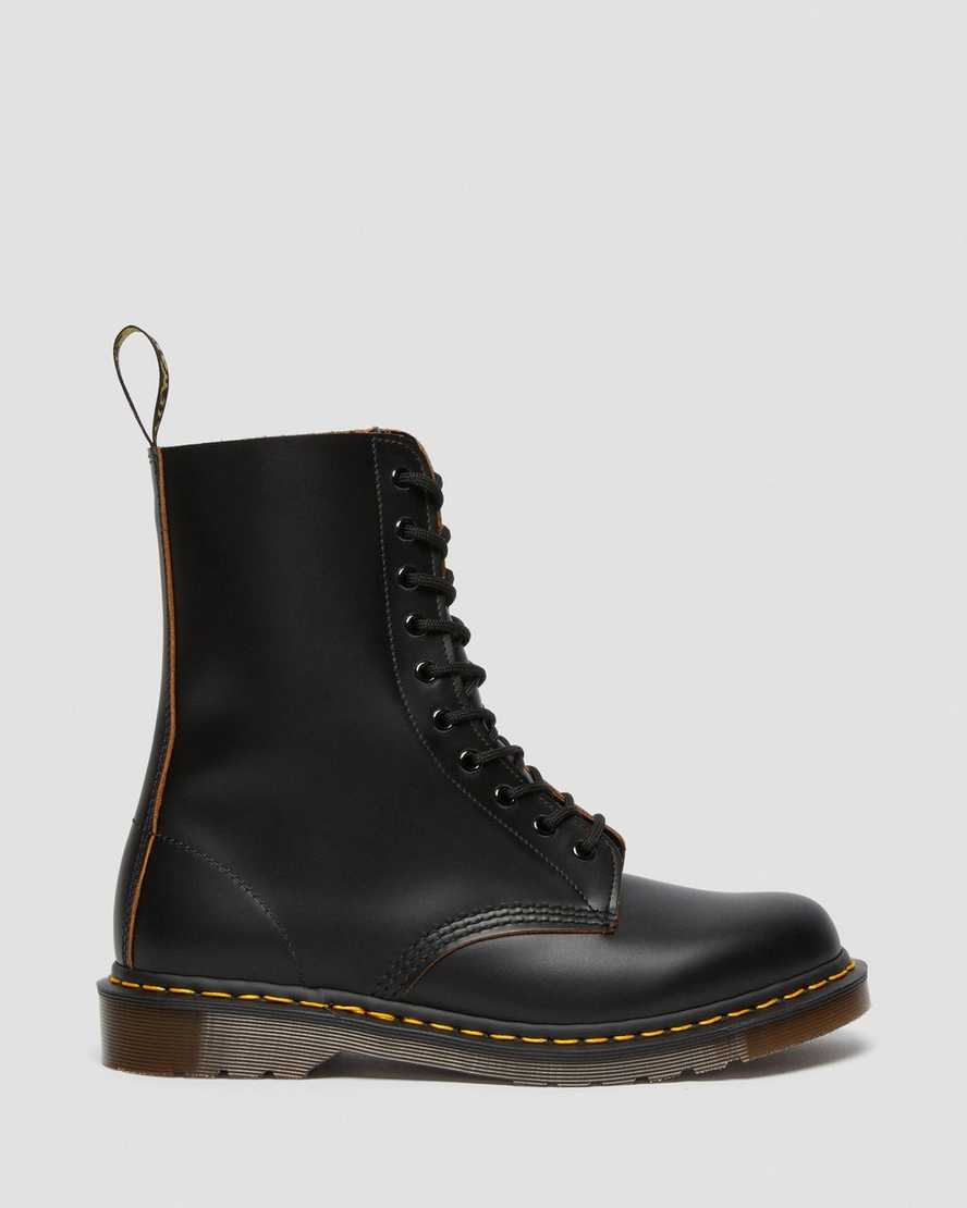 schwarze dr. martens 1490 vintage herrenstiefel hergestellt in england mittelhoch