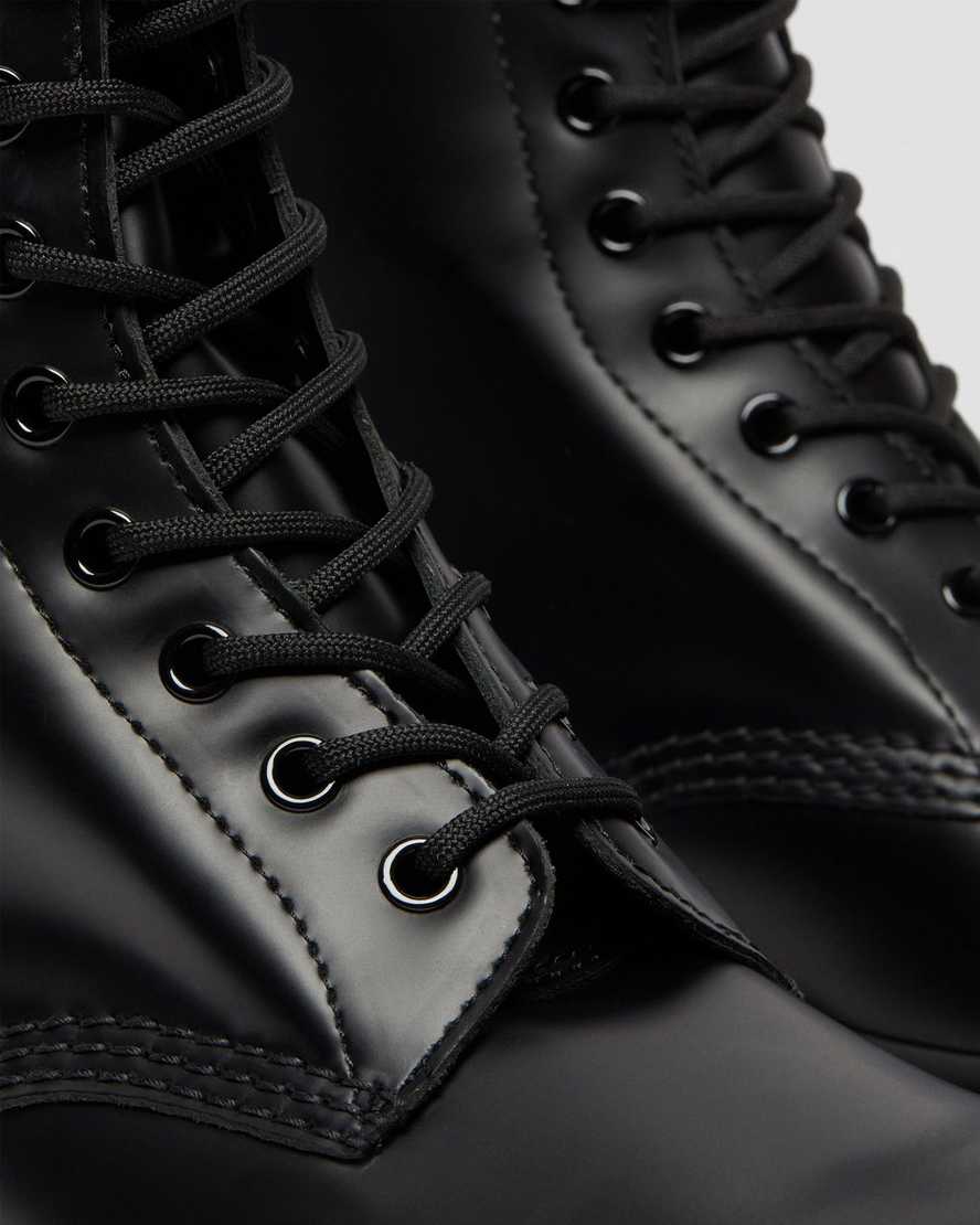 schwarze dr. martens 1490 smooth herrenstiefel mittelhoch