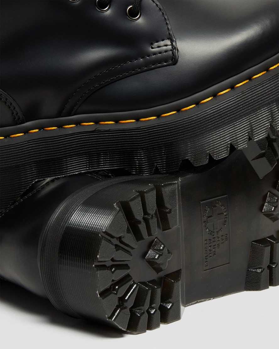 schwarze dr. martens jadon hi smooth herren-plateaustiefel