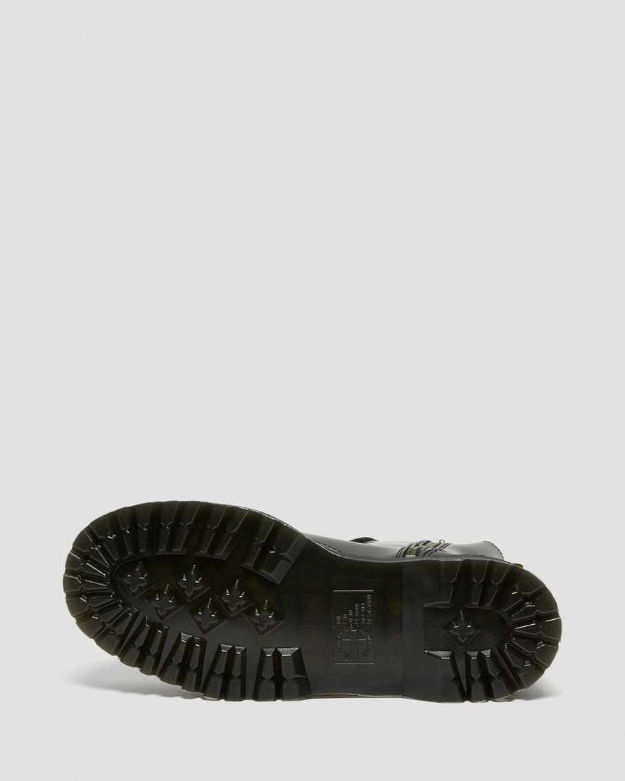 schwarze dr. martens jadon hi smooth herren-plateaustiefel