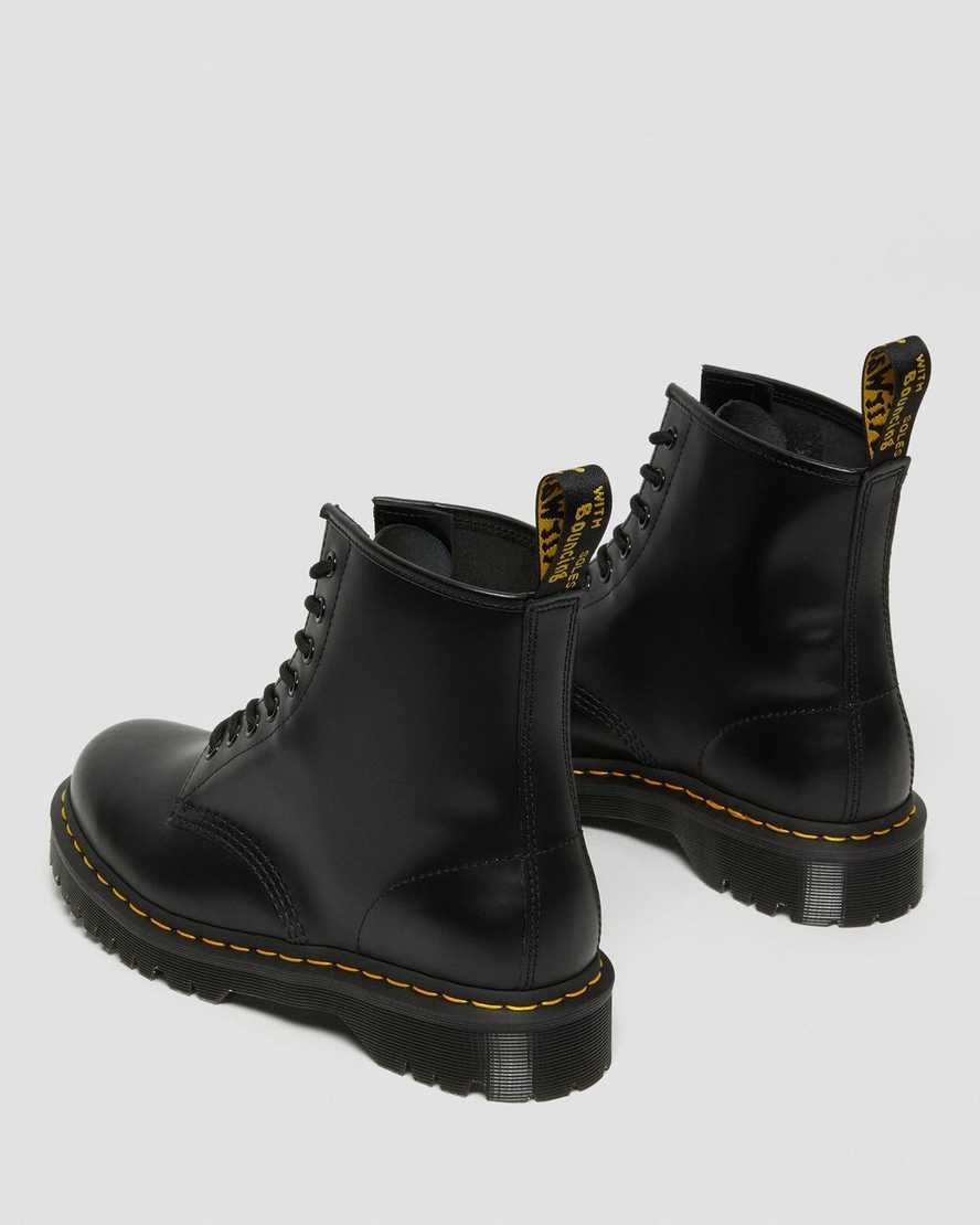 schwarze dr. martens 1460 bex smooth herren-plateaustiefel