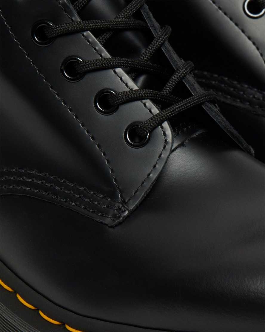 schwarze dr. martens 1460 bex smooth herren-plateaustiefel
