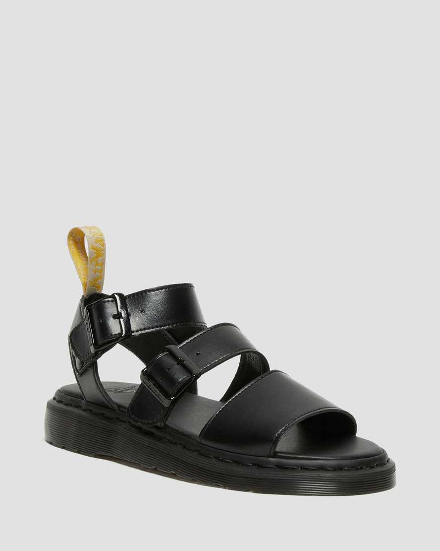 schwarze dr. martens gryphon herren-gladiatorensandalen