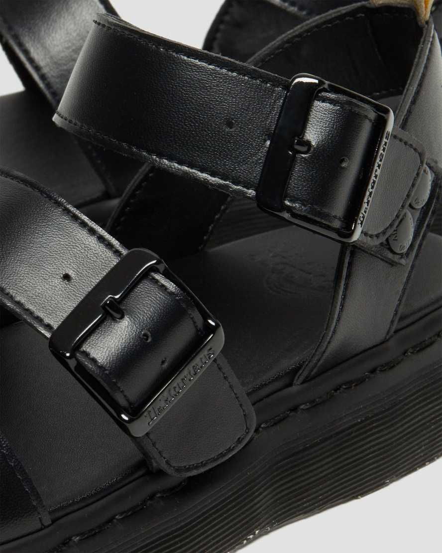 schwarze dr. martens gryphon herren-gladiatorensandalen