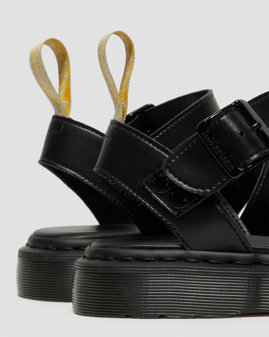 schwarze dr. martens gryphon herren-gladiatorensandalen