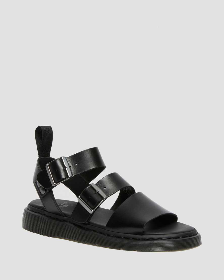 schwarze dr. martens gryphon brando herren-gladiatorensandalen