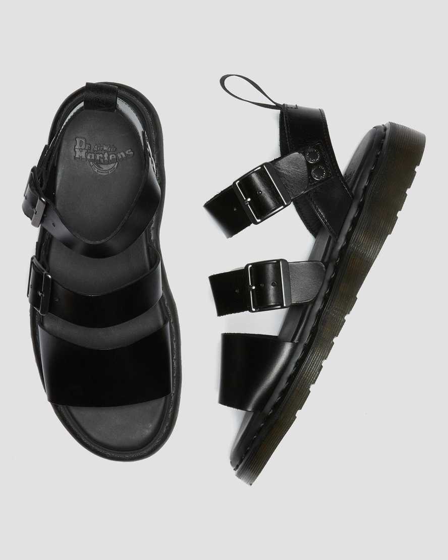 schwarze dr. martens gryphon brando herren-gladiatorensandalen