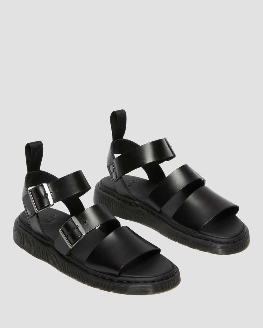 schwarze dr. martens gryphon brando herren-gladiatorensandalen