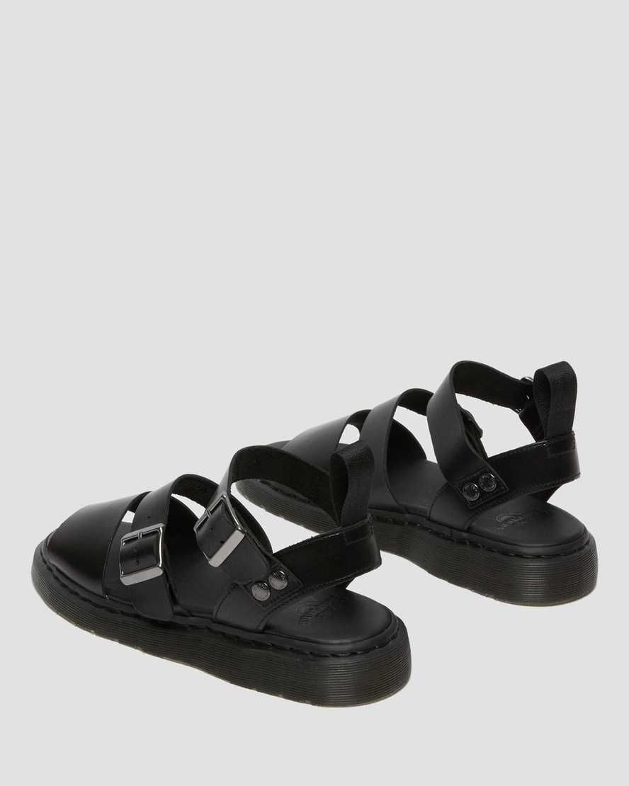 schwarze dr. martens gryphon brando herren-gladiatorensandalen