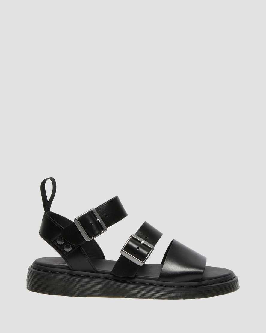 schwarze dr. martens gryphon brando herren-gladiatorensandalen