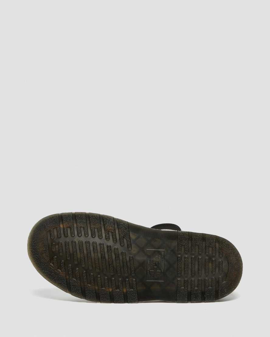 silberne dr. martens gryphon metallic herren-gladiator-sandalen