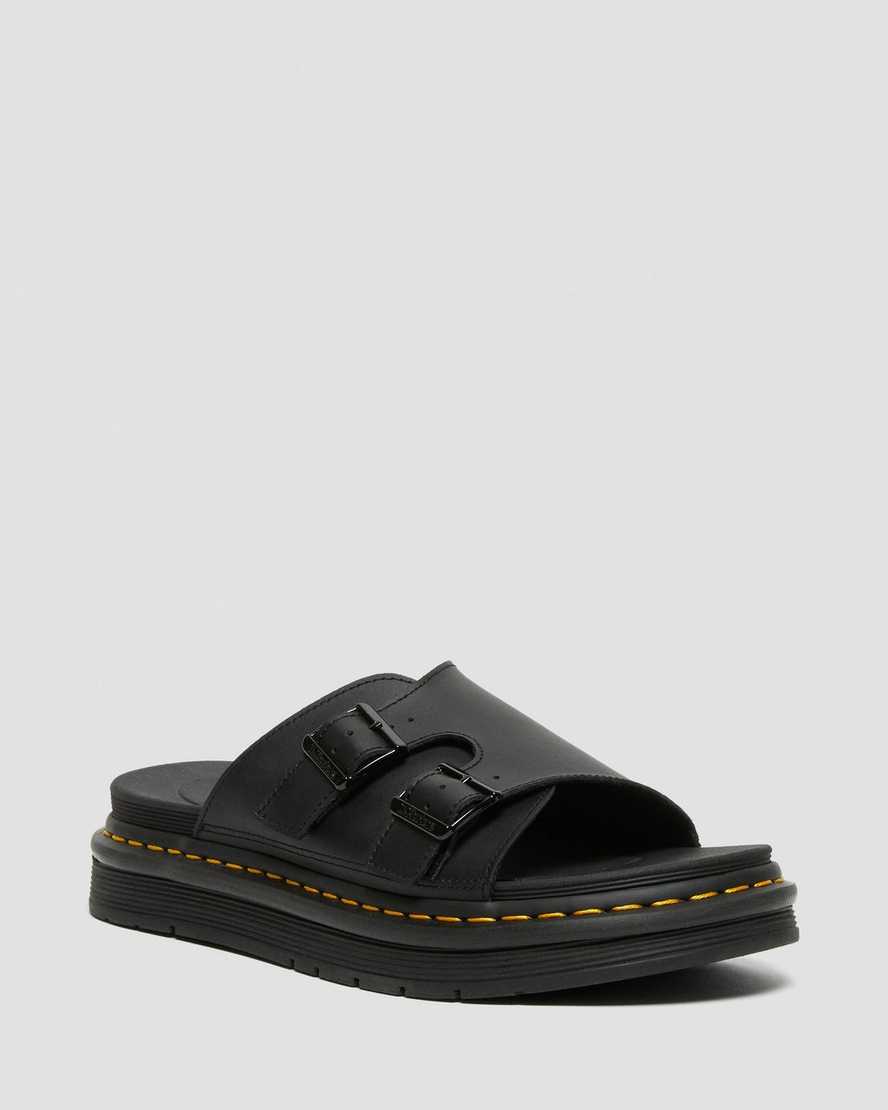 schwarze dr. martens dax herren-sandalen