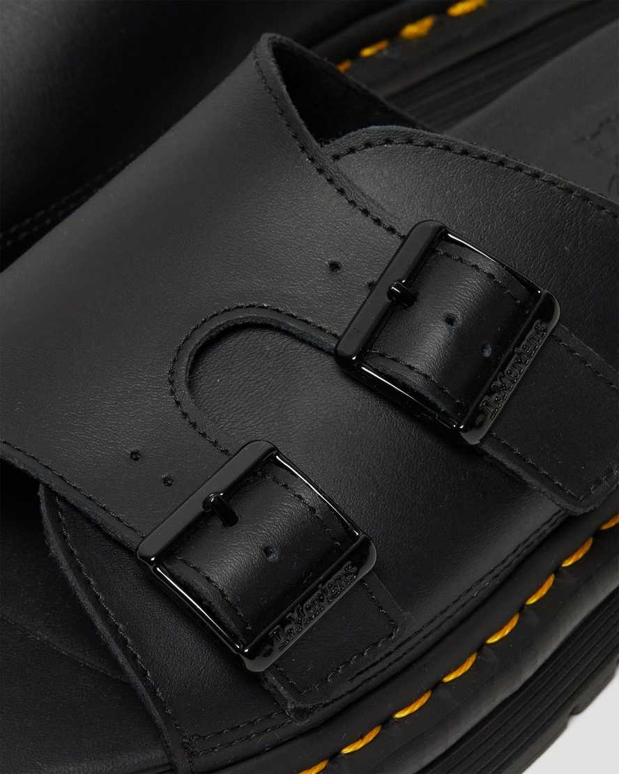 schwarze dr. martens dax herren-sandalen