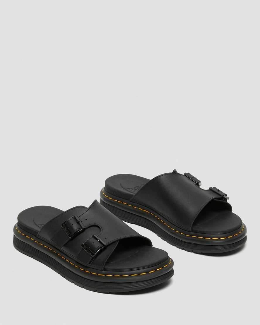 schwarze dr. martens dax herren-sandalen