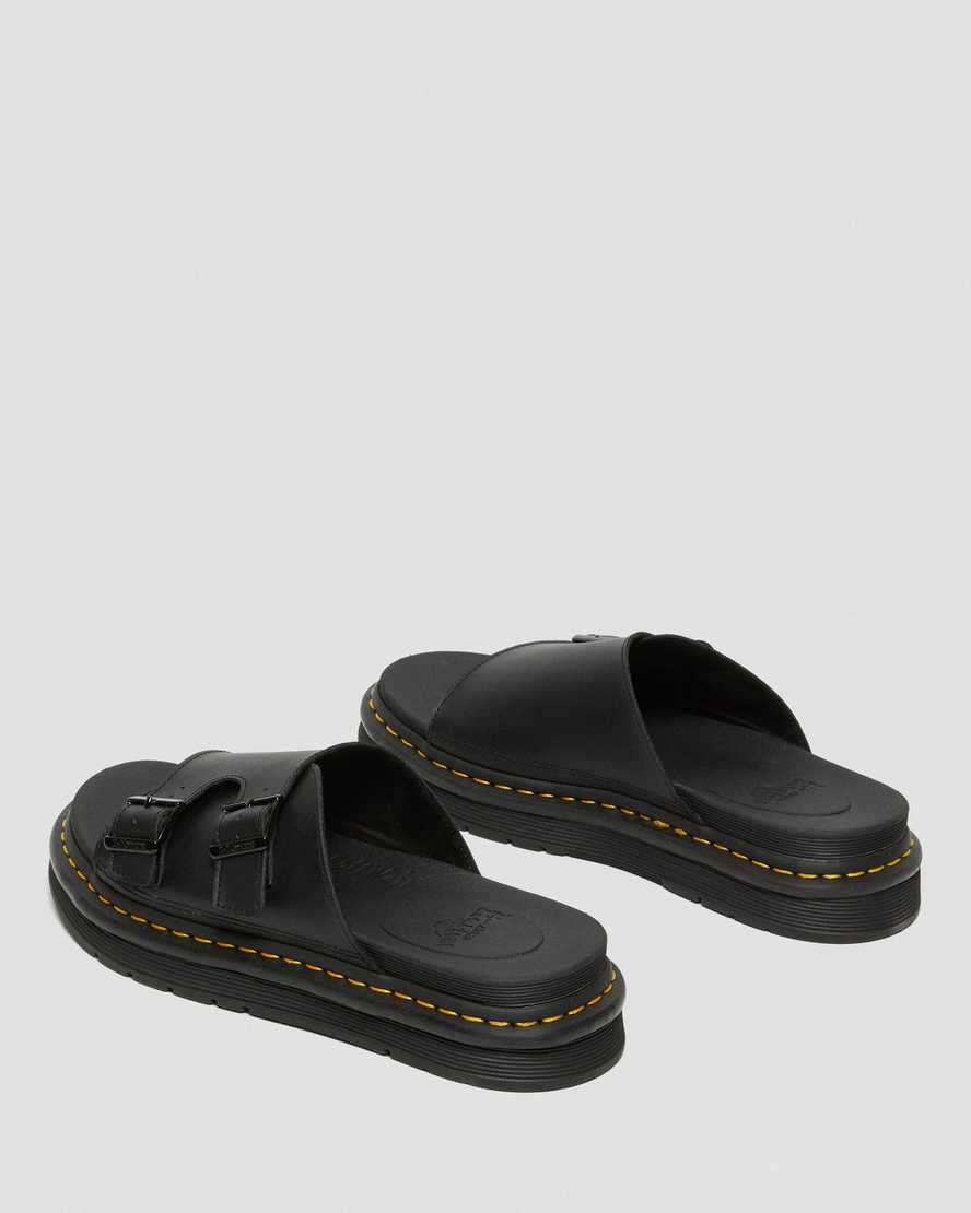 schwarze dr. martens dax herren-sandalen