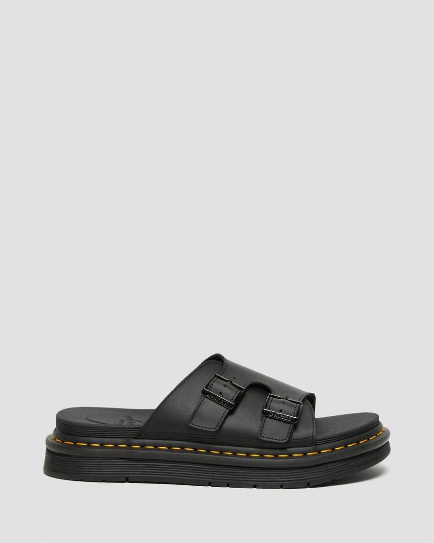 schwarze dr. martens dax herren-sandalen