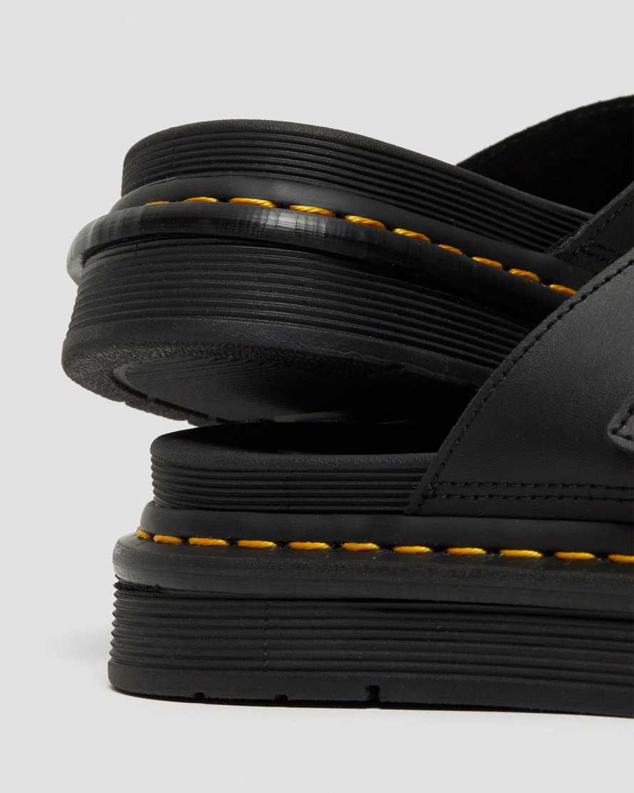 schwarze dr. martens dax herren-sandalen