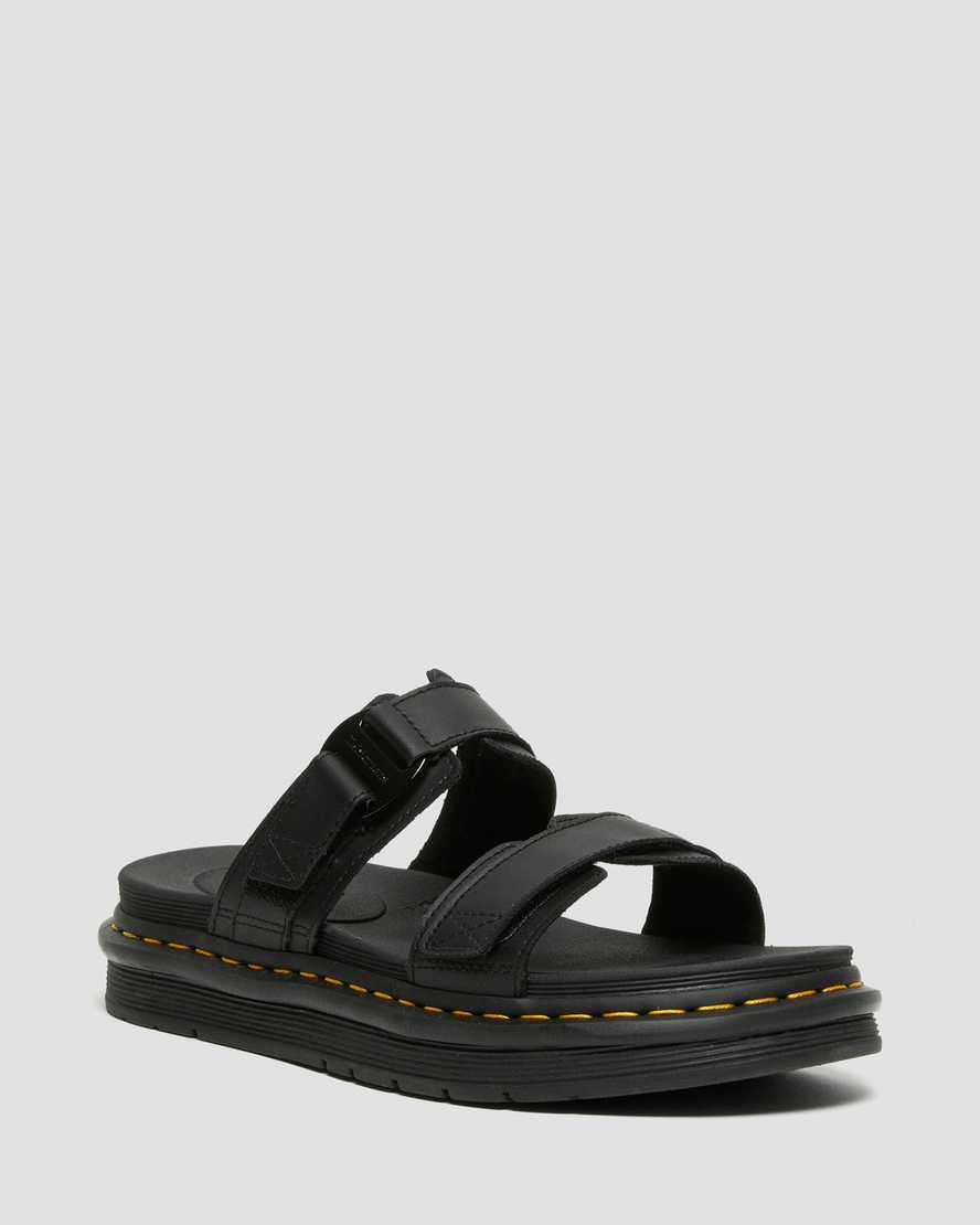 schwarze dr. martens chilton herren-sandalen