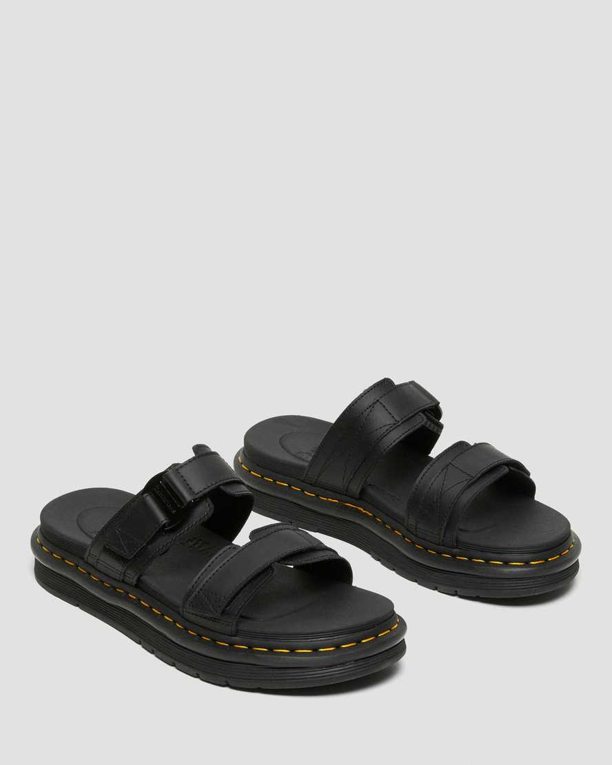 schwarze dr. martens chilton herren-sandalen