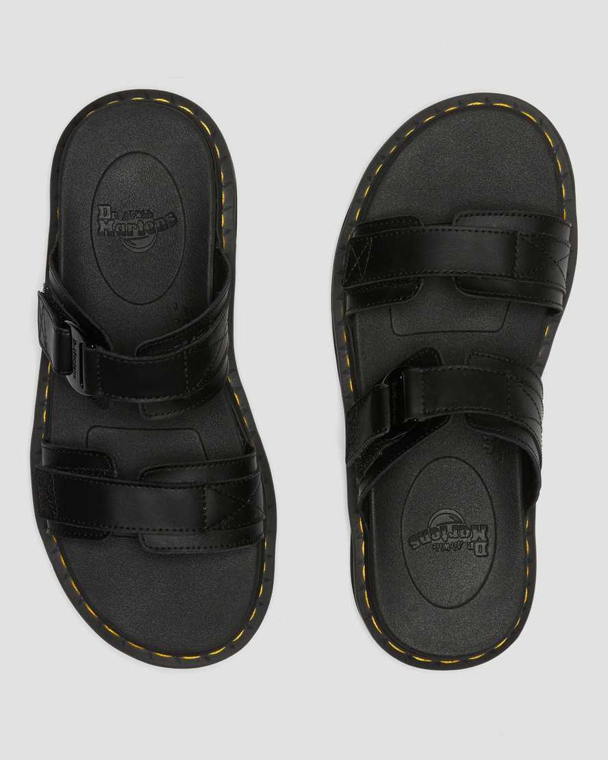 schwarze dr. martens chilton herren-sandalen