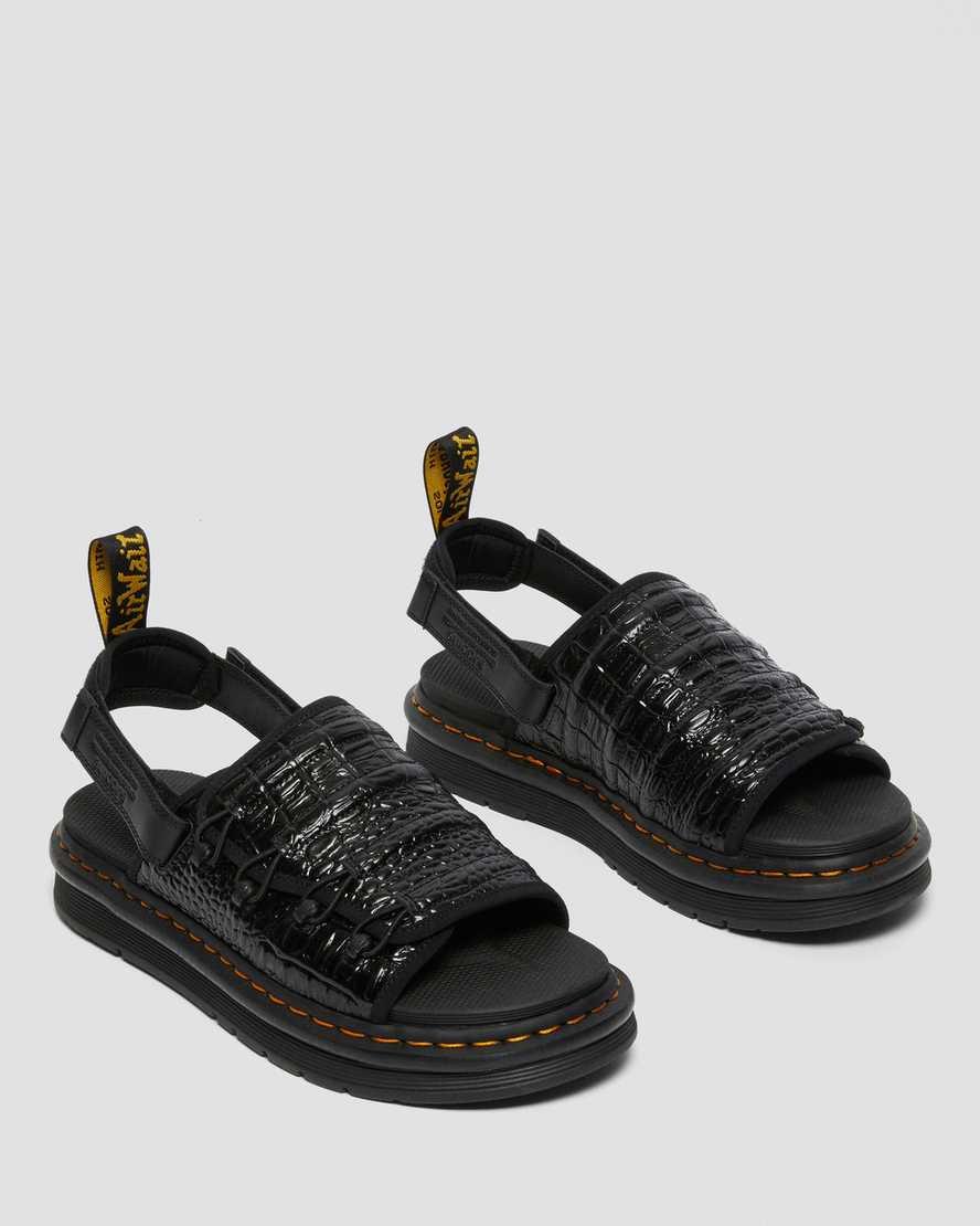 schwarze dr. martens mura suicoke croco herren-sandalen