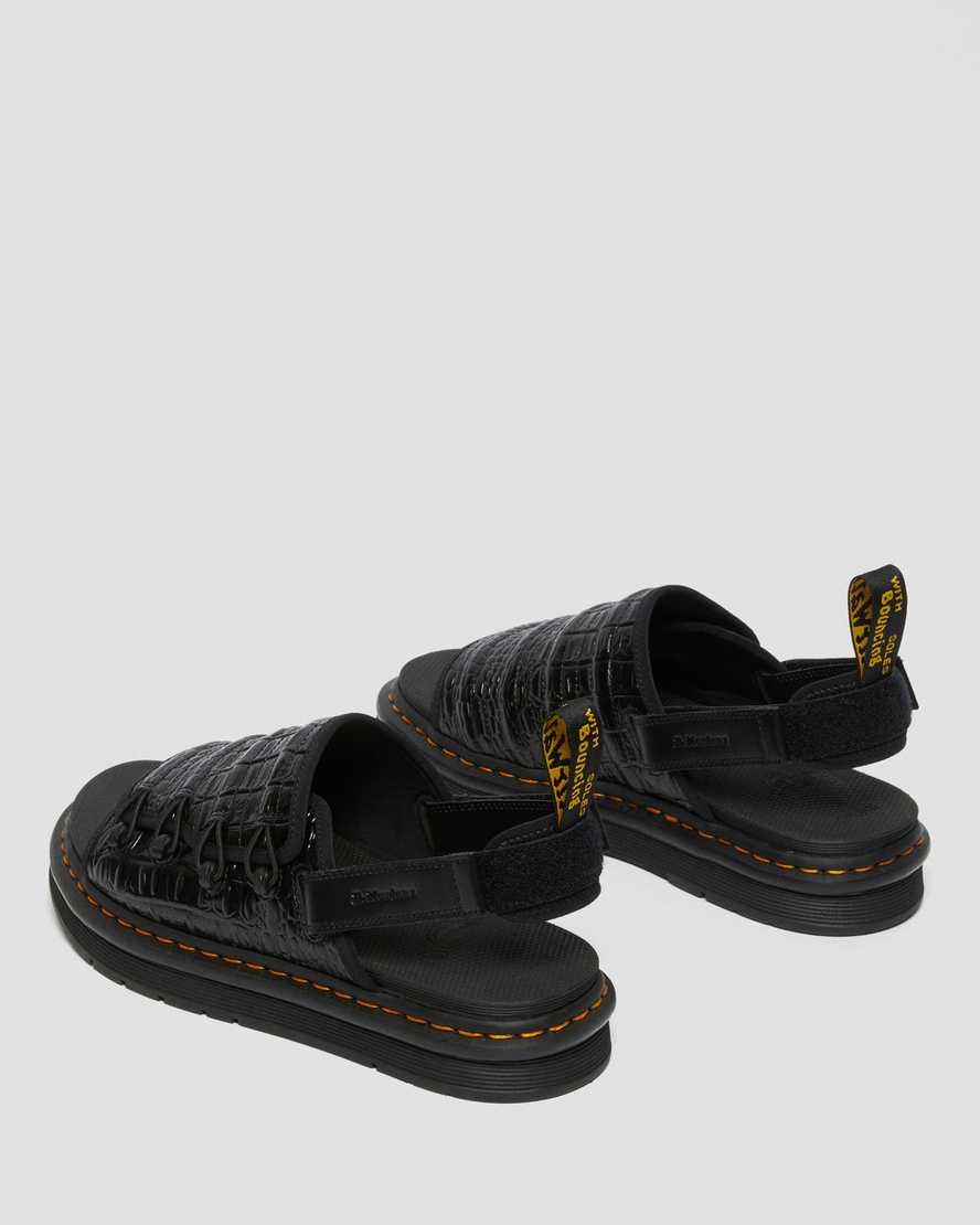 schwarze dr. martens mura suicoke croco herren-sandalen