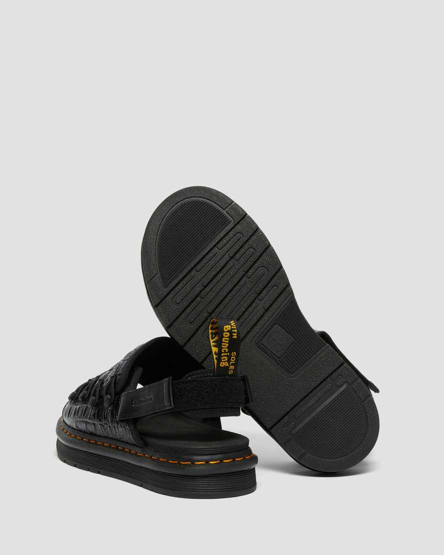 schwarze dr. martens mura suicoke croco herren-sandalen