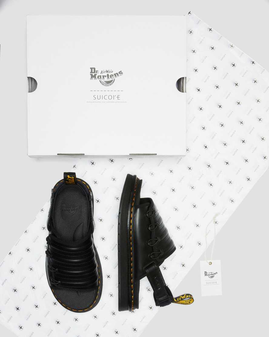 schwarze dr. martens mura suicoke herren-sandalen