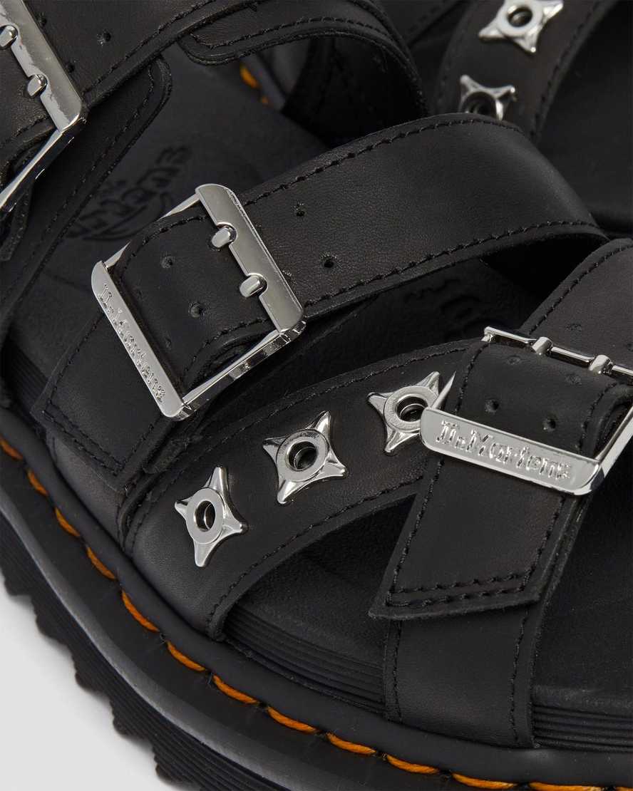 schwarze dr. martens ryker ii herren-sandalen mit riemen