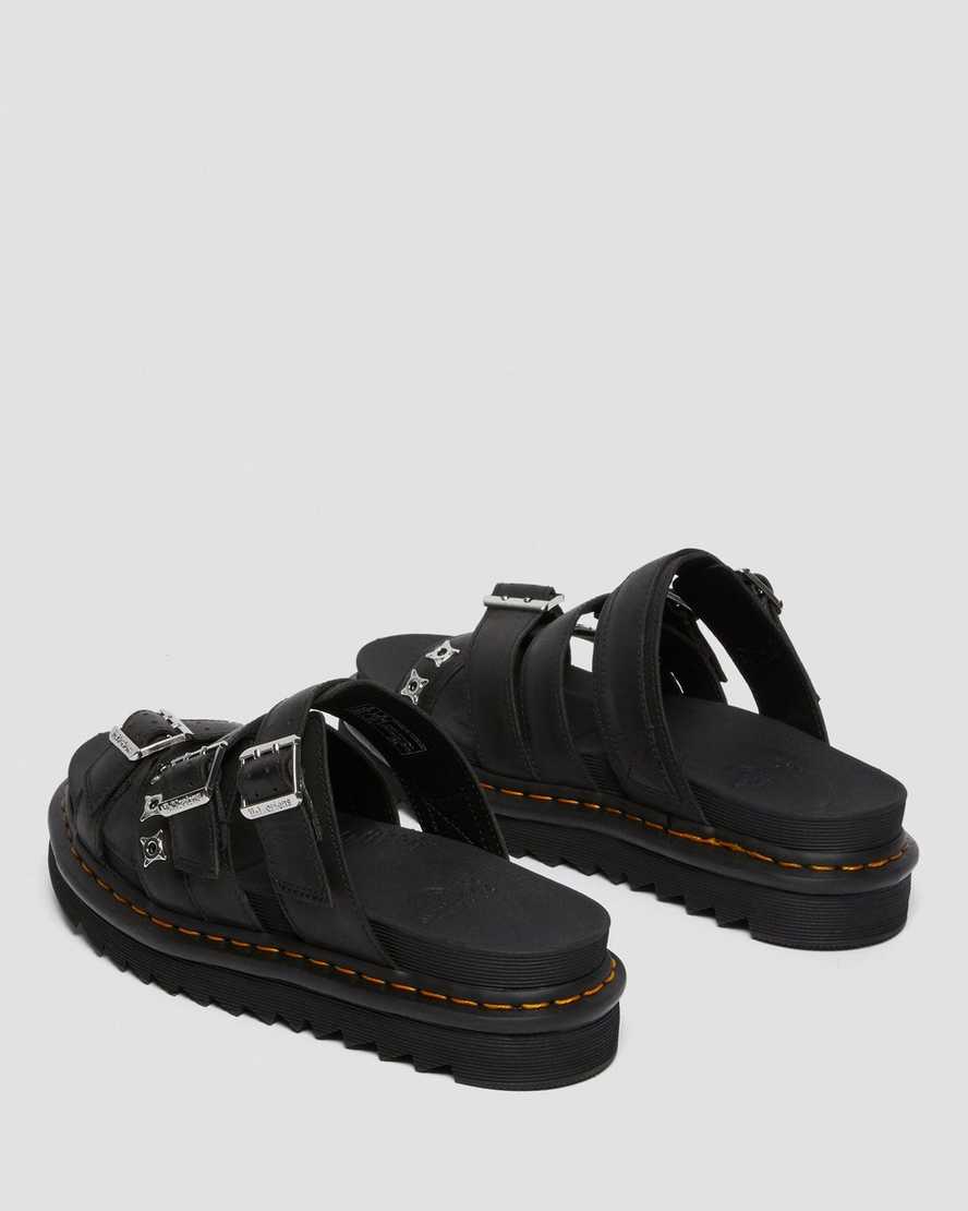 schwarze dr. martens ryker ii herren-sandalen mit riemen