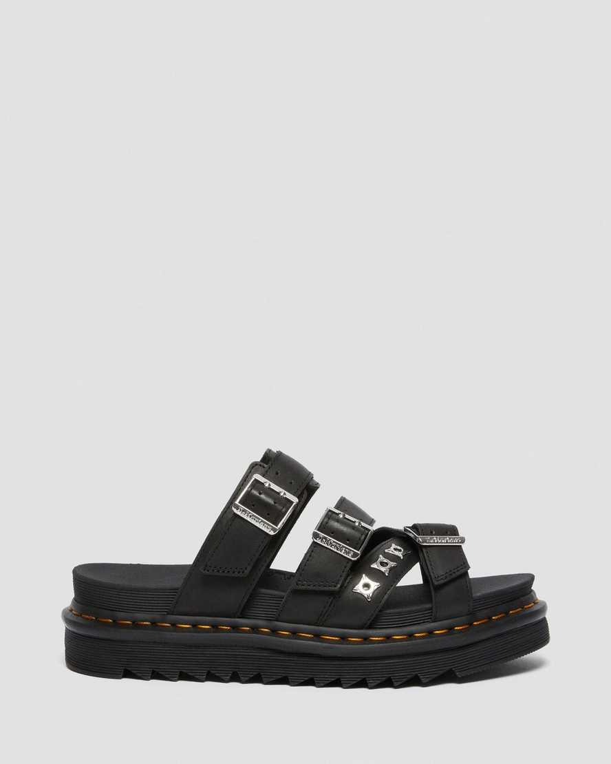 schwarze dr. martens ryker ii herren-sandalen mit riemen