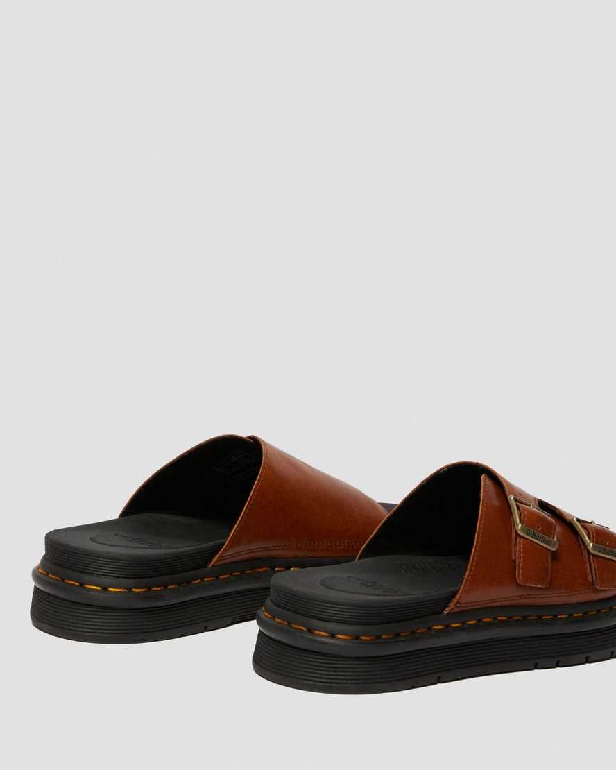hellbraune dr. martens dax luxor herren-sandalen