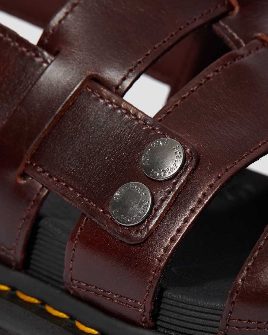 braune dr. martens terry herren-riemensandalen