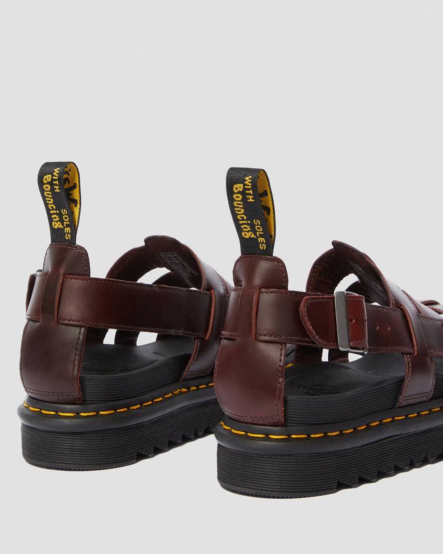 braune dr. martens terry herren-riemensandalen