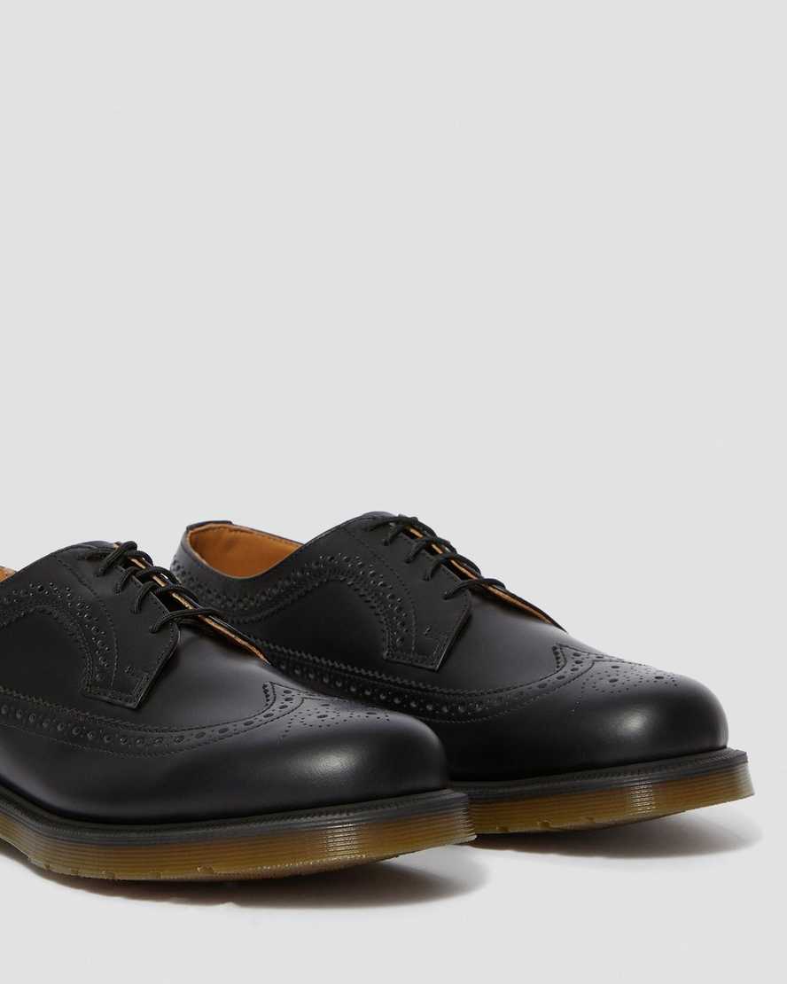 schwarze dr. martens 3989 smooth herren-brogue-schuhe
