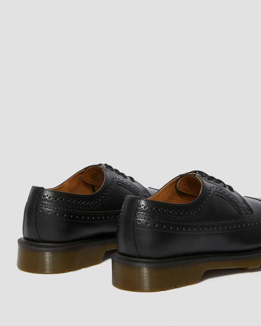 schwarze dr. martens 3989 smooth herren-brogue-schuhe