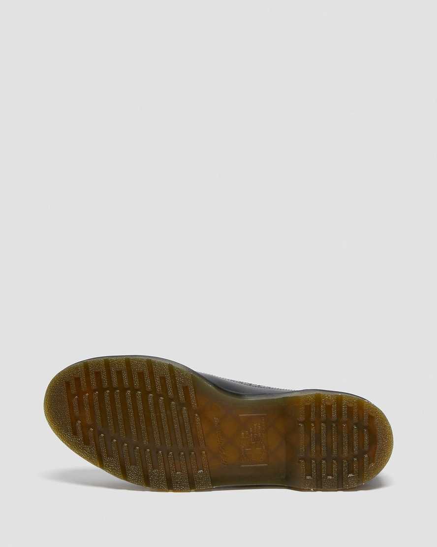 schwarze dr. martens 3989 herren-brogue-schuhe mit gelben nähten