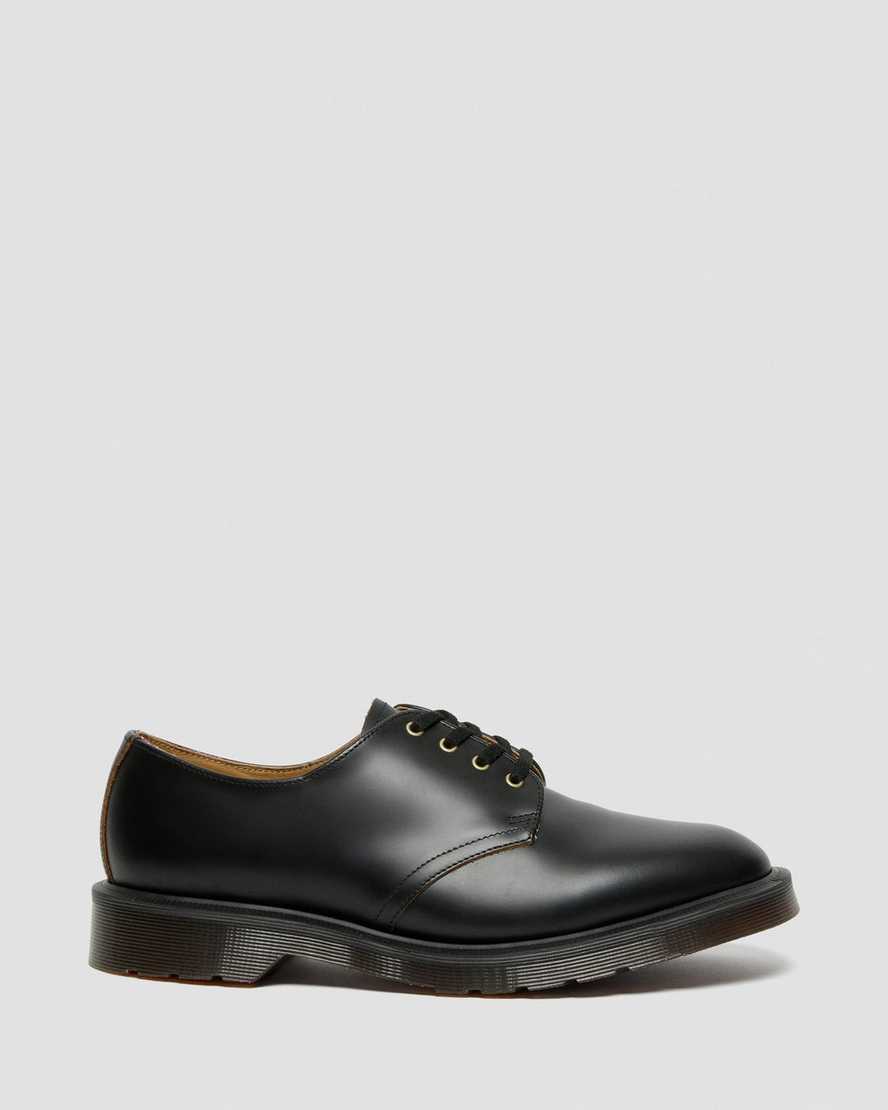 schwarze dr. martens smiths vintage smooth herren-freizeitschuhe