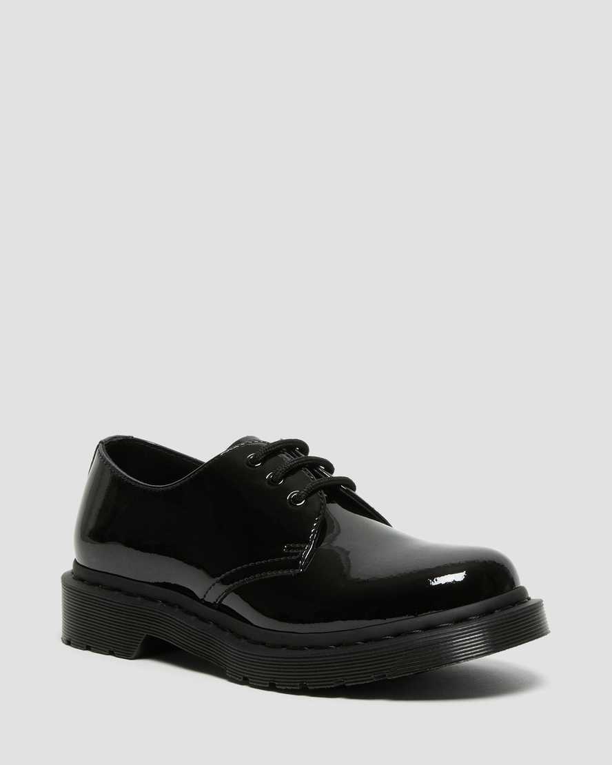 schwarze dr. martens 1461 mono lack herren-freizeitschuhe