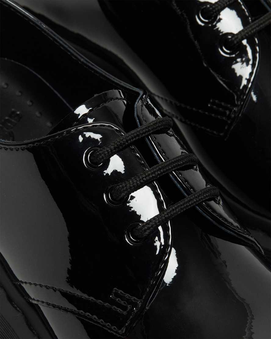 schwarze dr. martens 1461 mono lack herren-freizeitschuhe