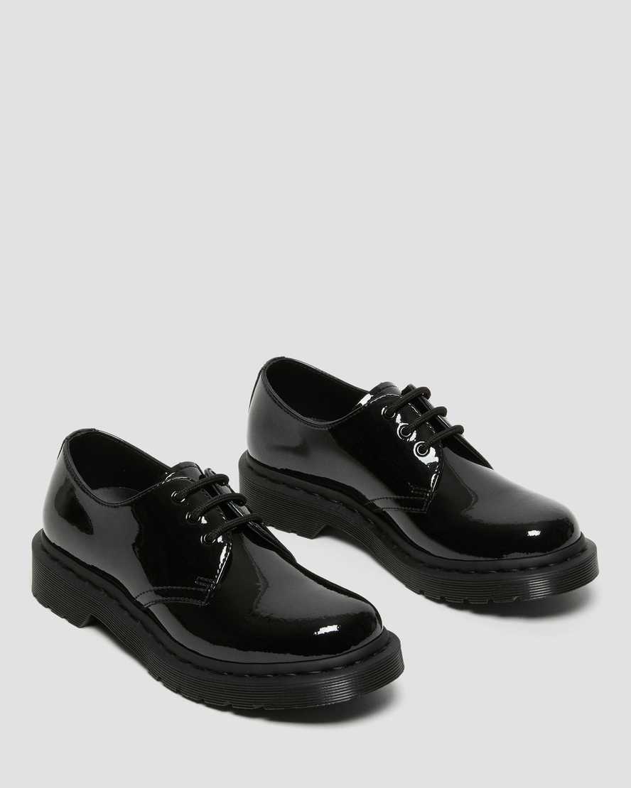 schwarze dr. martens 1461 mono lack herren-freizeitschuhe