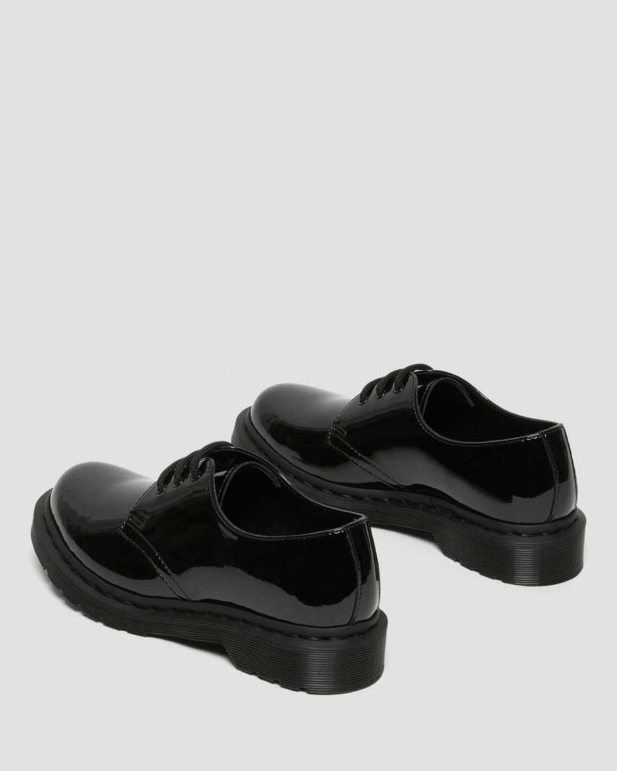 schwarze dr. martens 1461 mono lack herren-freizeitschuhe