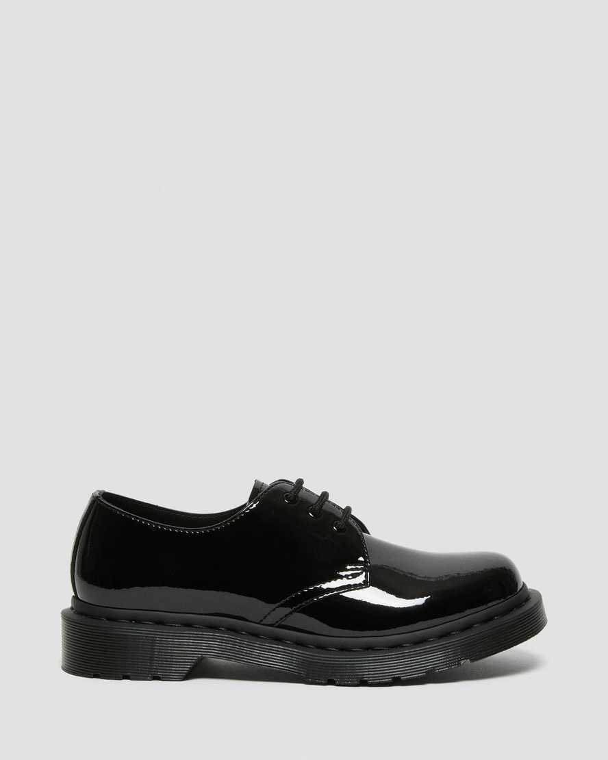 schwarze dr. martens 1461 mono lack herren-freizeitschuhe