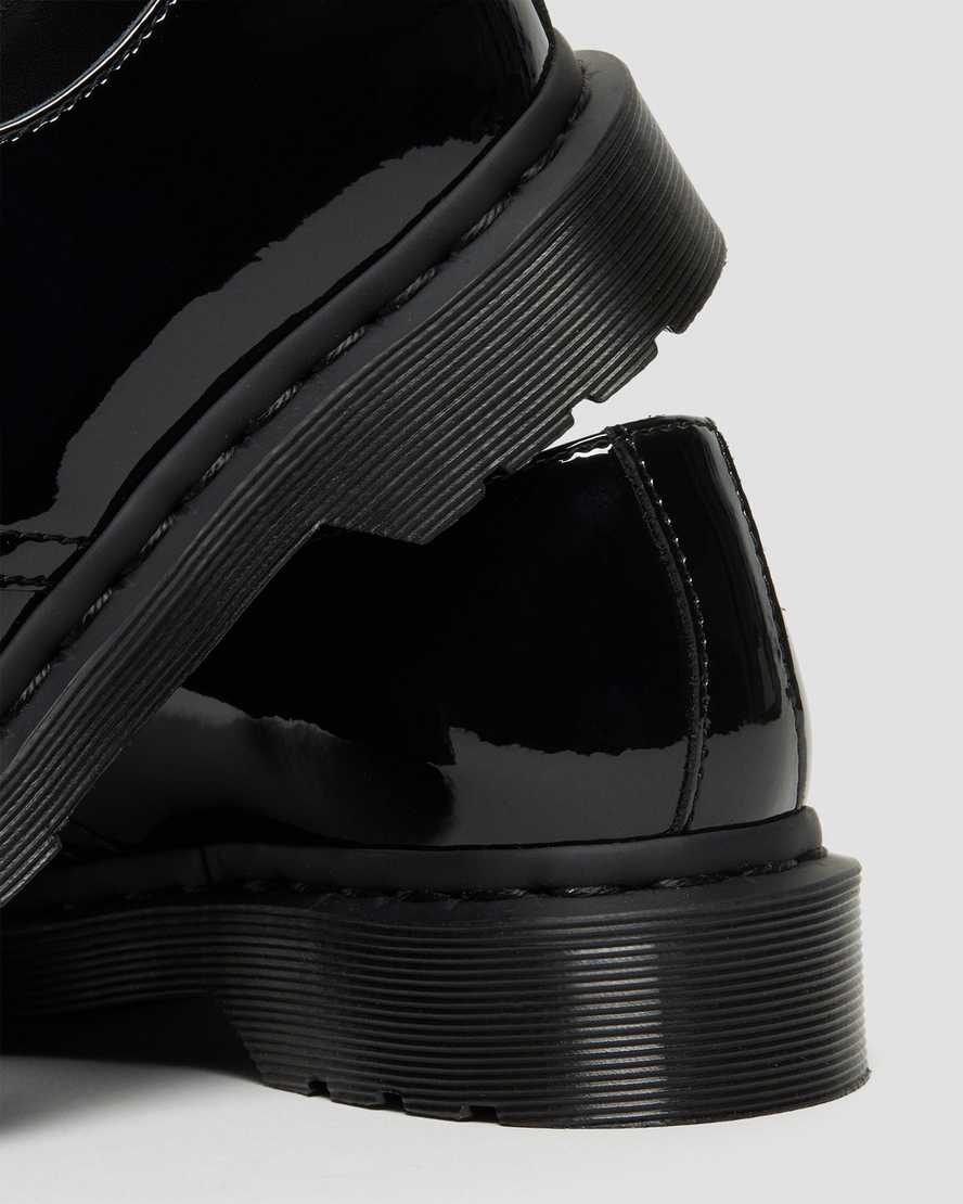 schwarze dr. martens 1461 mono lack herren-freizeitschuhe