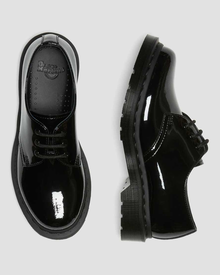 schwarze dr. martens 1461 mono lack herren-freizeitschuhe