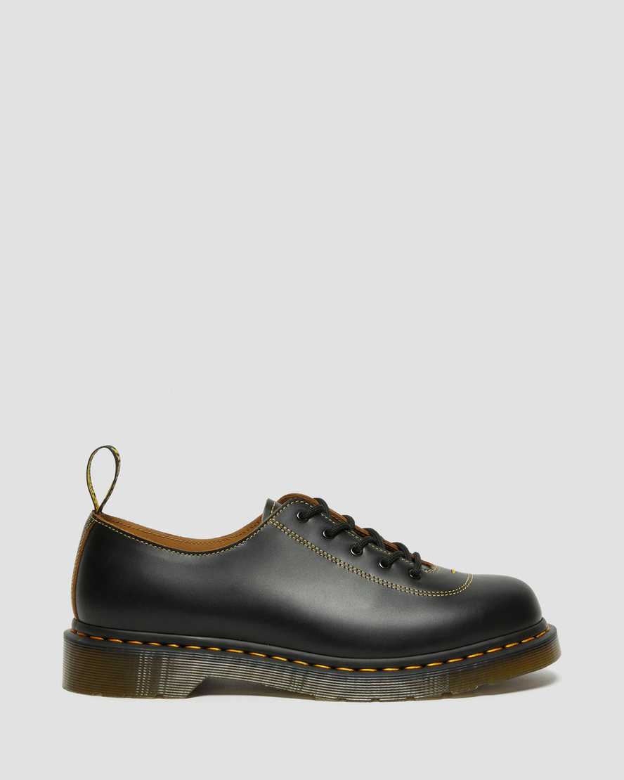 schwarze dr. martens glyndon vintage smooth herren-schnürschuhe