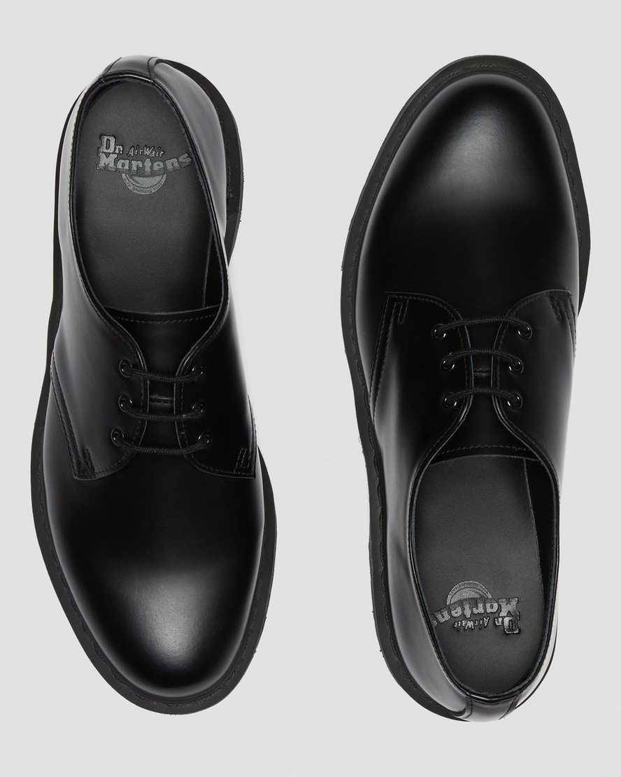schwarze dr. martens 1461 mono smooth herren-oxfordschuhe