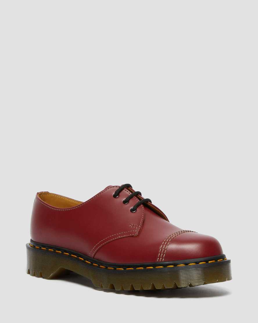 rote dr. martens 1461 bex zehenkappe vintage herren oxford schuhe