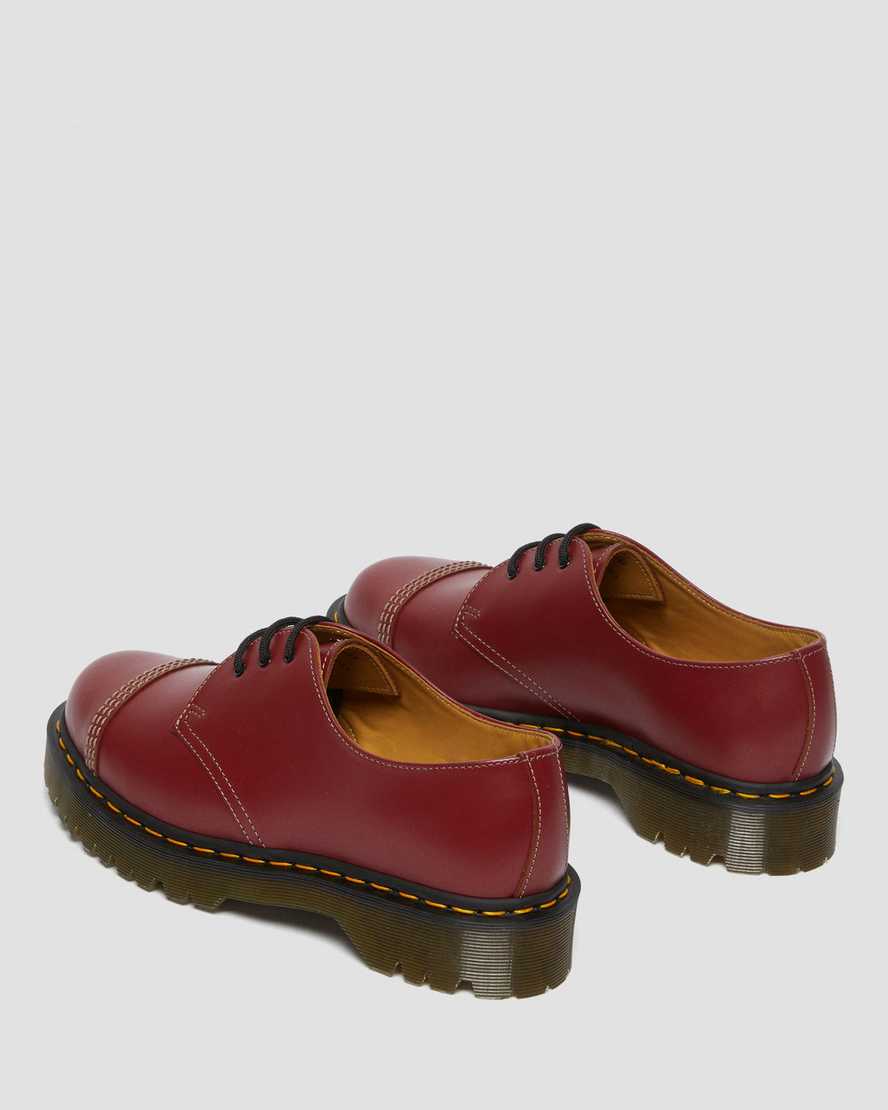 rote dr. martens 1461 bex zehenkappe vintage herren oxford schuhe