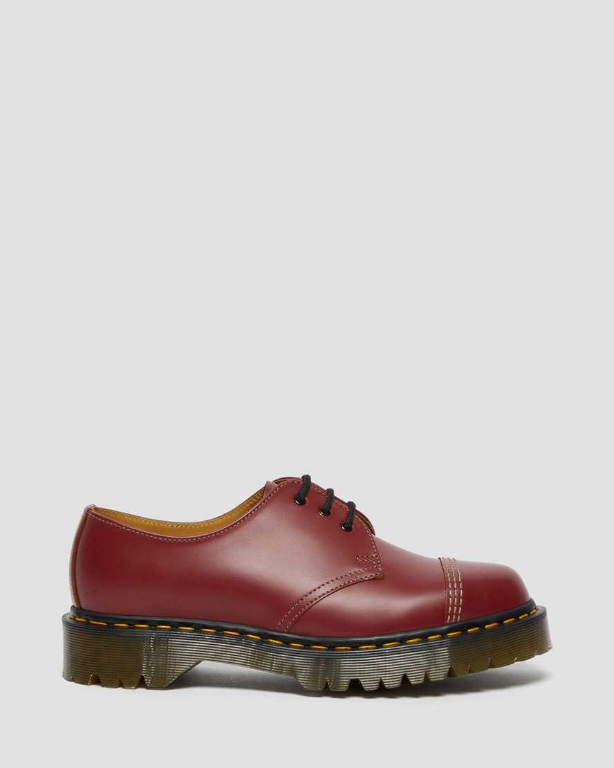 rote dr. martens 1461 bex zehenkappe vintage herren oxford schuhe